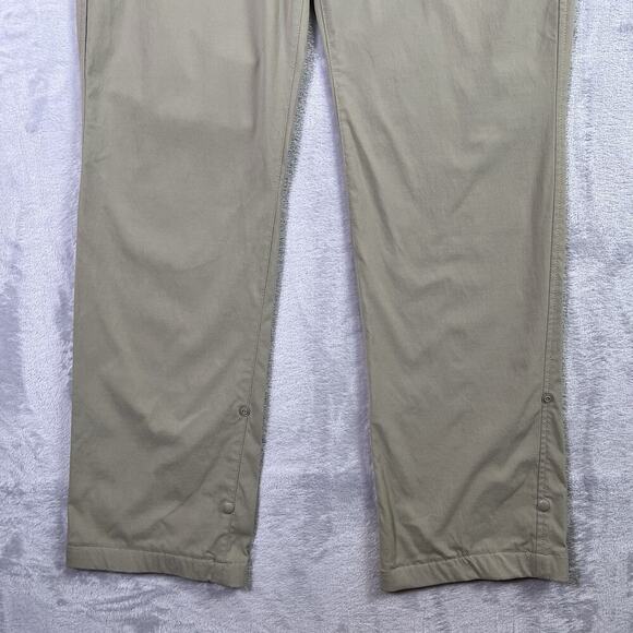 Eddie Bauer Hiking Pants Women's 8 Tan Pockets Nylon Belt Loops Button Ankles - Picture 3 of 15
